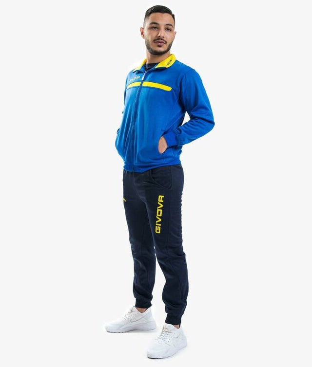 Súprava TUTA GIVOVA ONE FULL ZIP POLARFLEECE azúrová modrá-žltá