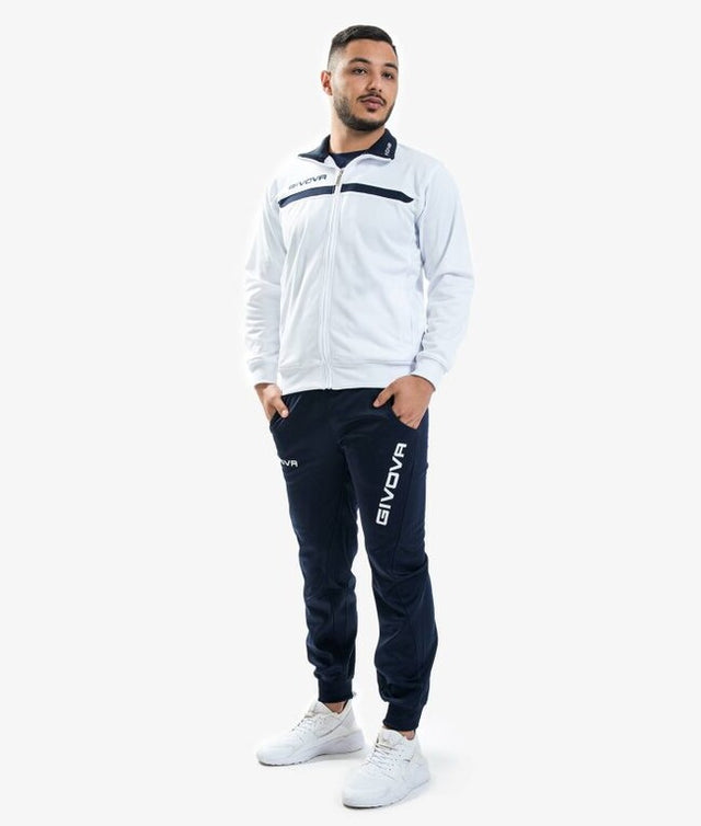Súprava TUTA GIVOVA ONE FULL ZIP POLARFLEECE biela-modrá