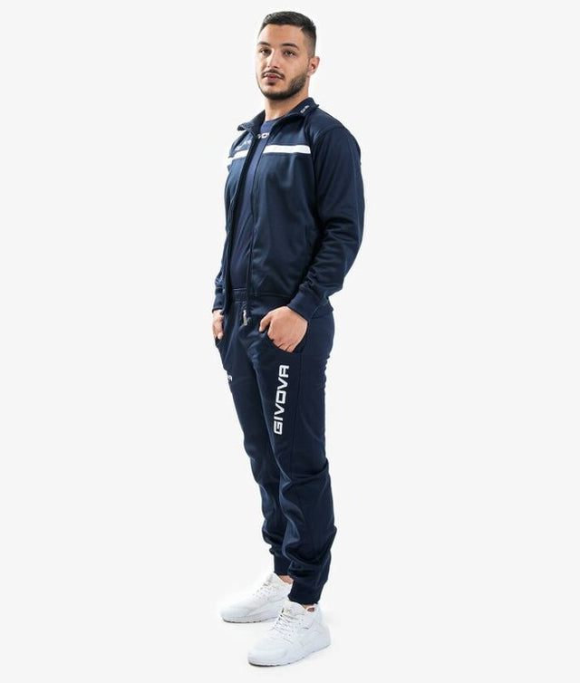 Súprava TUTA GIVOVA ONE FULL ZIP POLARFLEECE modrá-biela