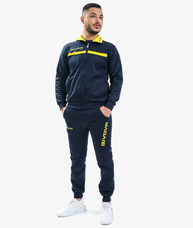 Súprava TUTA GIVOVA ONE FULL ZIP POLARFLEECE modrá-žltá