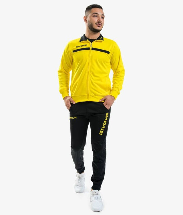 Súprava TUTA GIVOVA ONE FULL ZIP POLARFLEECE žltá-čierna