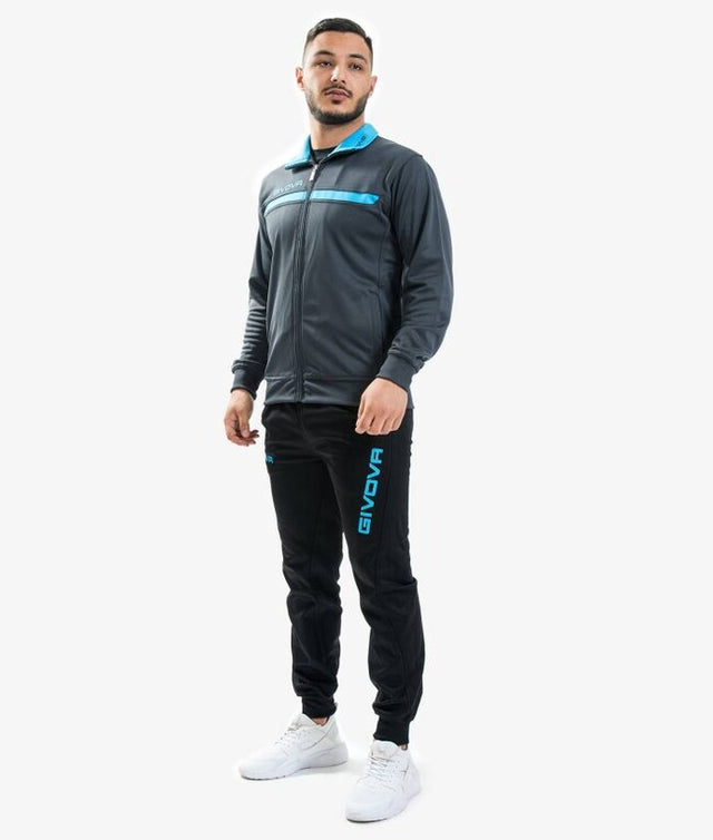 Súprava TUTA GIVOVA ONE FULL ZIP POLARFLEECE tmavo sivá-tyrkysová
