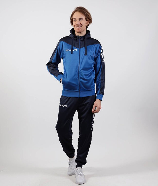 Súprava s kapucňou TUTA ROMA CON CAPPUCCIO POLARFLEECE azúrová modrá-modrá