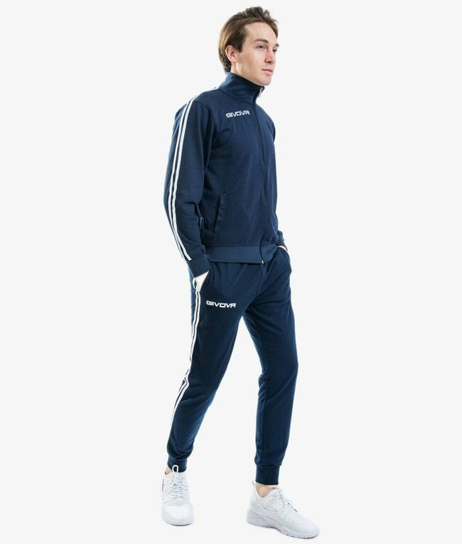 TUTA SCUOLA COTONE TERRY BLU/BLU