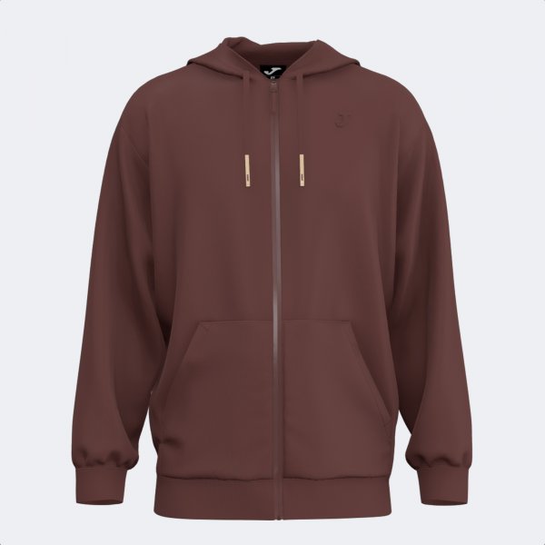 Mikina URBAN AESTHETICS ZIP-UP HOODIE hnedá