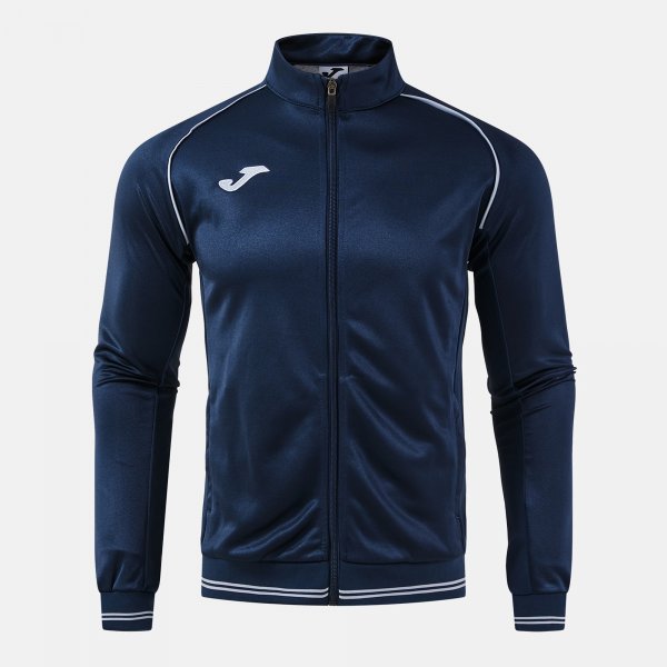 Mikina VINTAGE ECO RETRO FULL ZIP SWEATSHIRT námornícka modrá šedá