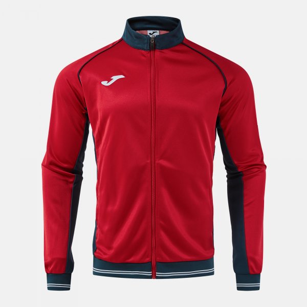 Mikina VINTAGE ECO RETRO FULL ZIP SWEATSHIRT šedá - červená námornícka modrá