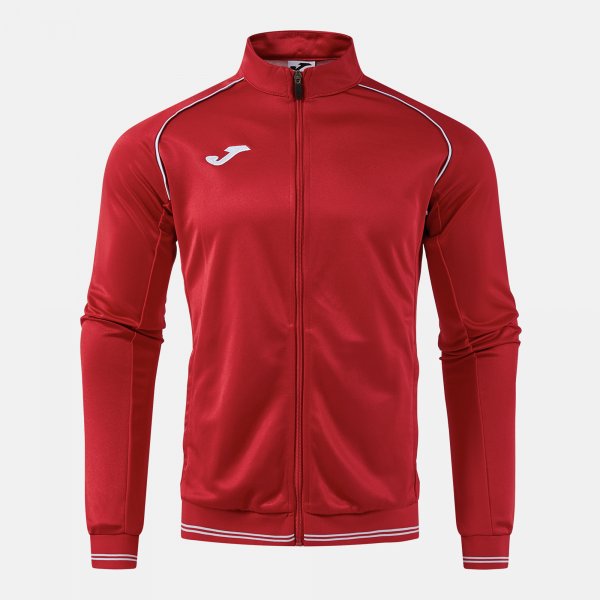 VINTAGE ECO RETRO FULL ZIP SWEATSHIRT RED GRAY RED-GREY