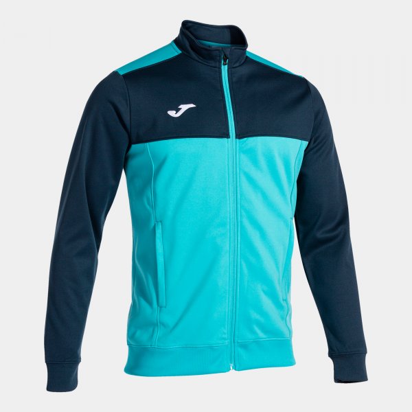 Mikina so zipsom JACKET WINNER fluo tyrkysová