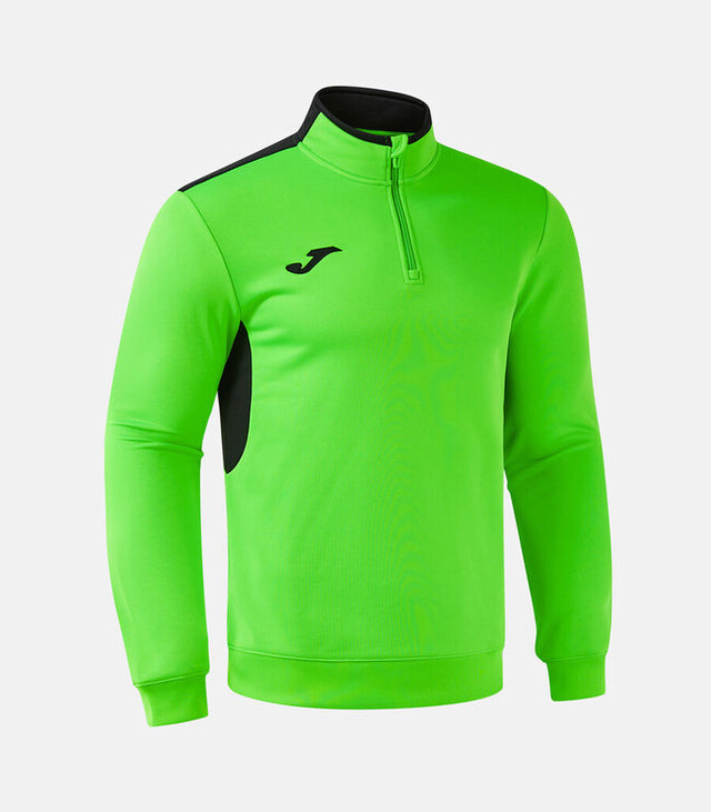Mikina WINNER IV SWEATSHIRT tmavá námornícka modrá - fluo zelená čierna