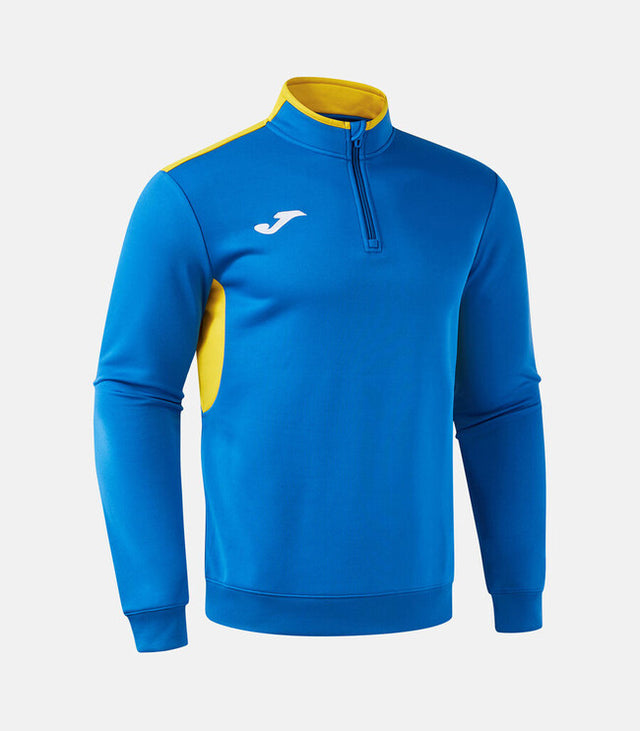 Mikina WINNER IV SWEATSHIRT tmavá námornícka modrá - azúrová žltá