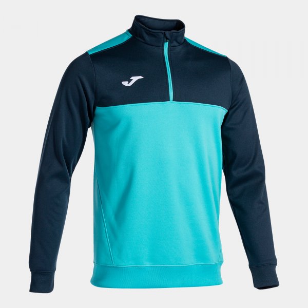 Mikina SWEATSHIRT 1/2 ZIPPER WINNER fluo tyrkysová