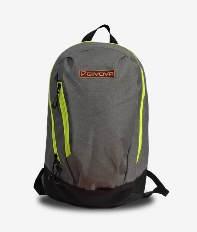 Batoh ZAINO POCKET tmavo sivá-fluo žltá
